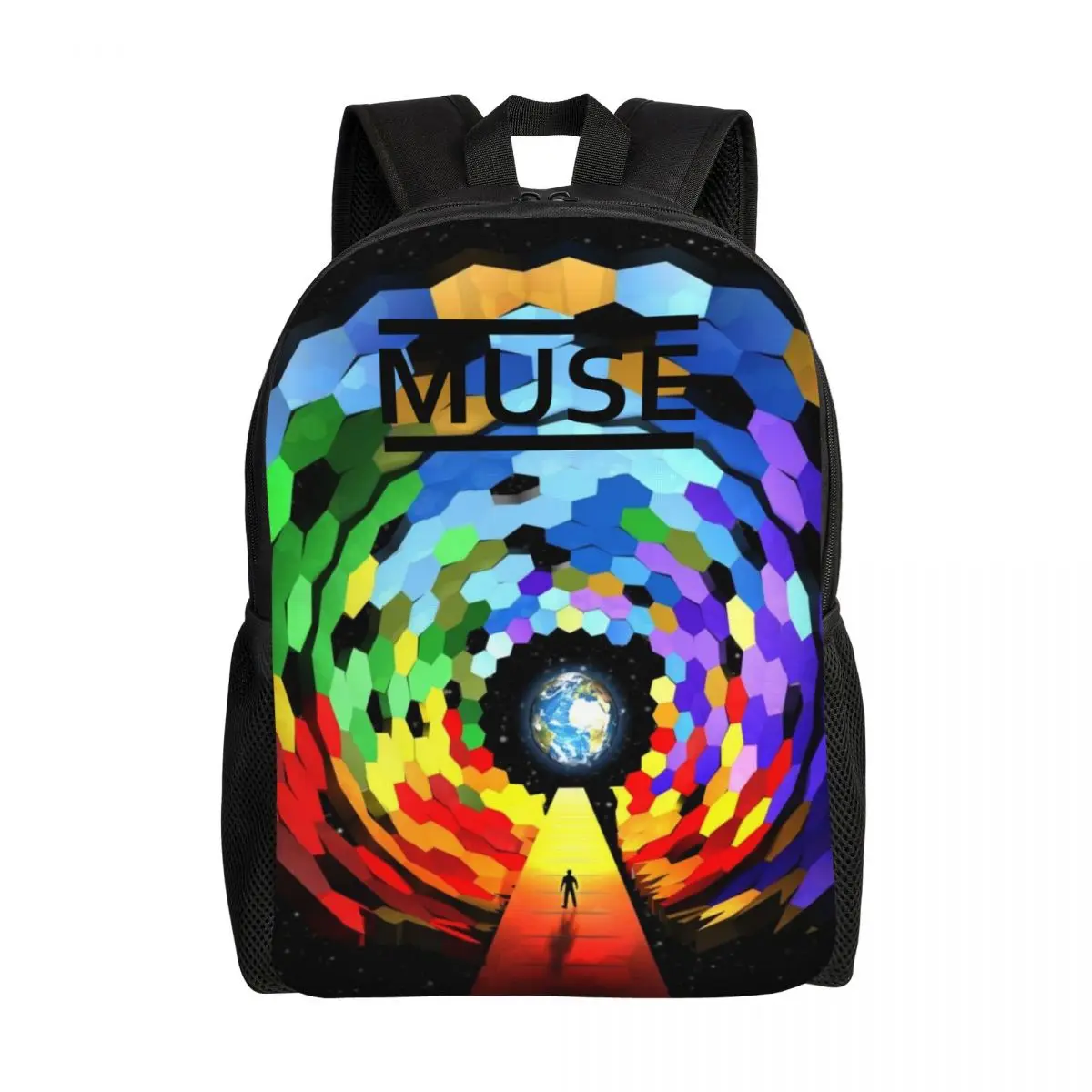 

Custom M-Muses Band Logo Backpack Women Men Casual Bookbag for School College Heavy Metal Rock Bags