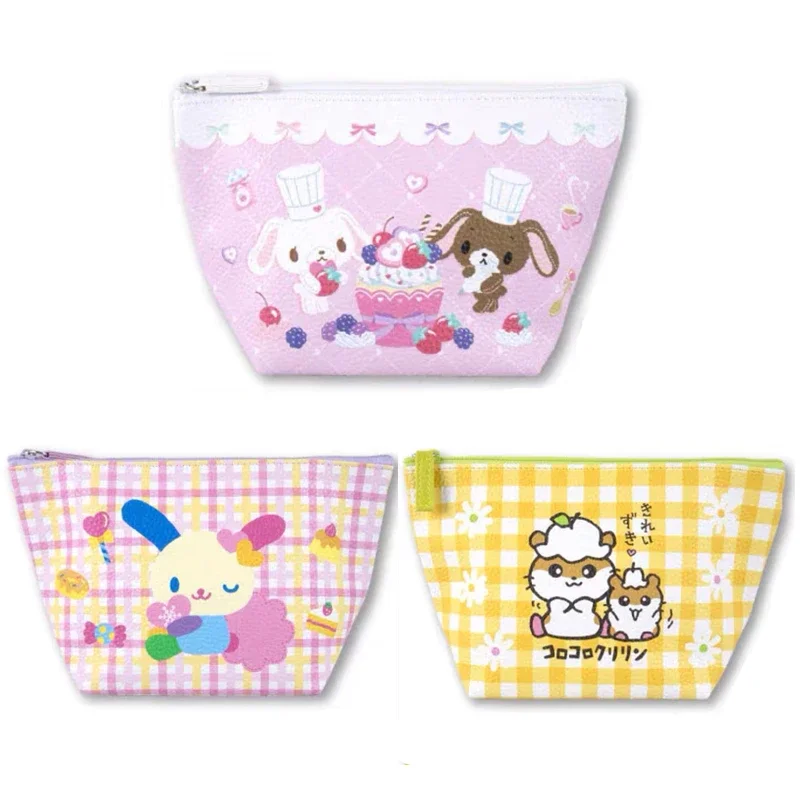 Sugarbunnies Usahana Borsa per il trucco Organizzatore di immagazzinaggio Borse per cosmetici carine Kawaii Custodia per trucco in pelle per cartoni animati Custodia per bellezza Vanity