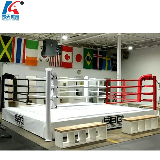 Fight training ring used professional boxing ring and equip gym boxing ring floor mat