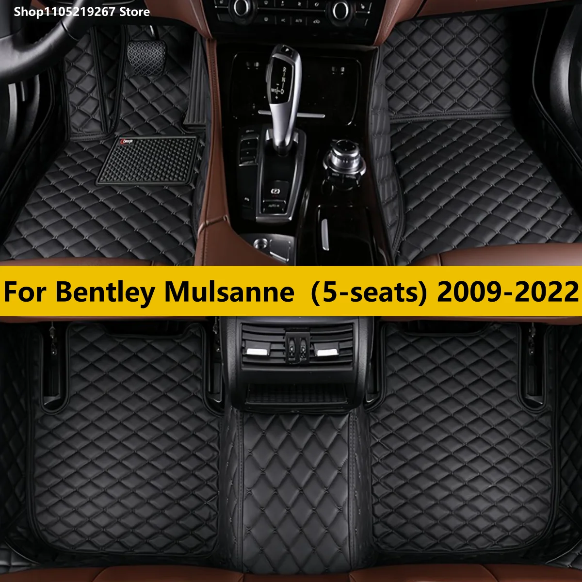 

Custom Car Floor Mats For Bentley Mulsanne（5-seats) 2009-2022 Model Auto Carpets Foot Coche Accessorie
