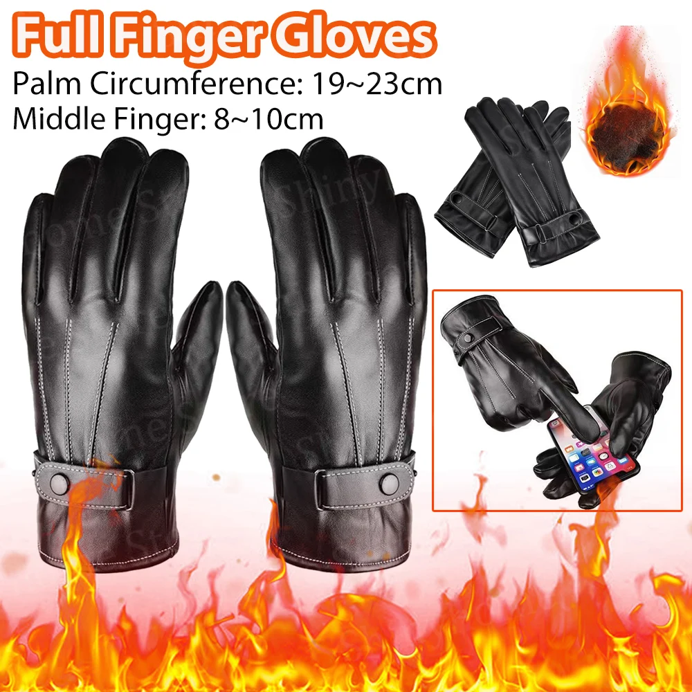 Guantes con pantalla táctil para hombre, protección impermeable, guantes para montar, cierre de botón ajustable para acampar, escalar, senderismo, deportes al aire libre