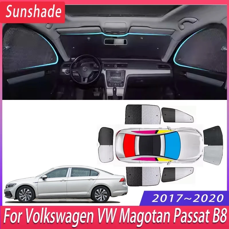 

Автомобильный солнцезащитный козырек для Volkswagen VW Magotan Passat B8 2017 ~ 2020 2019, автоматическая теплоизоляция, защита от солнца, аксессуары для козырька лобового стекла