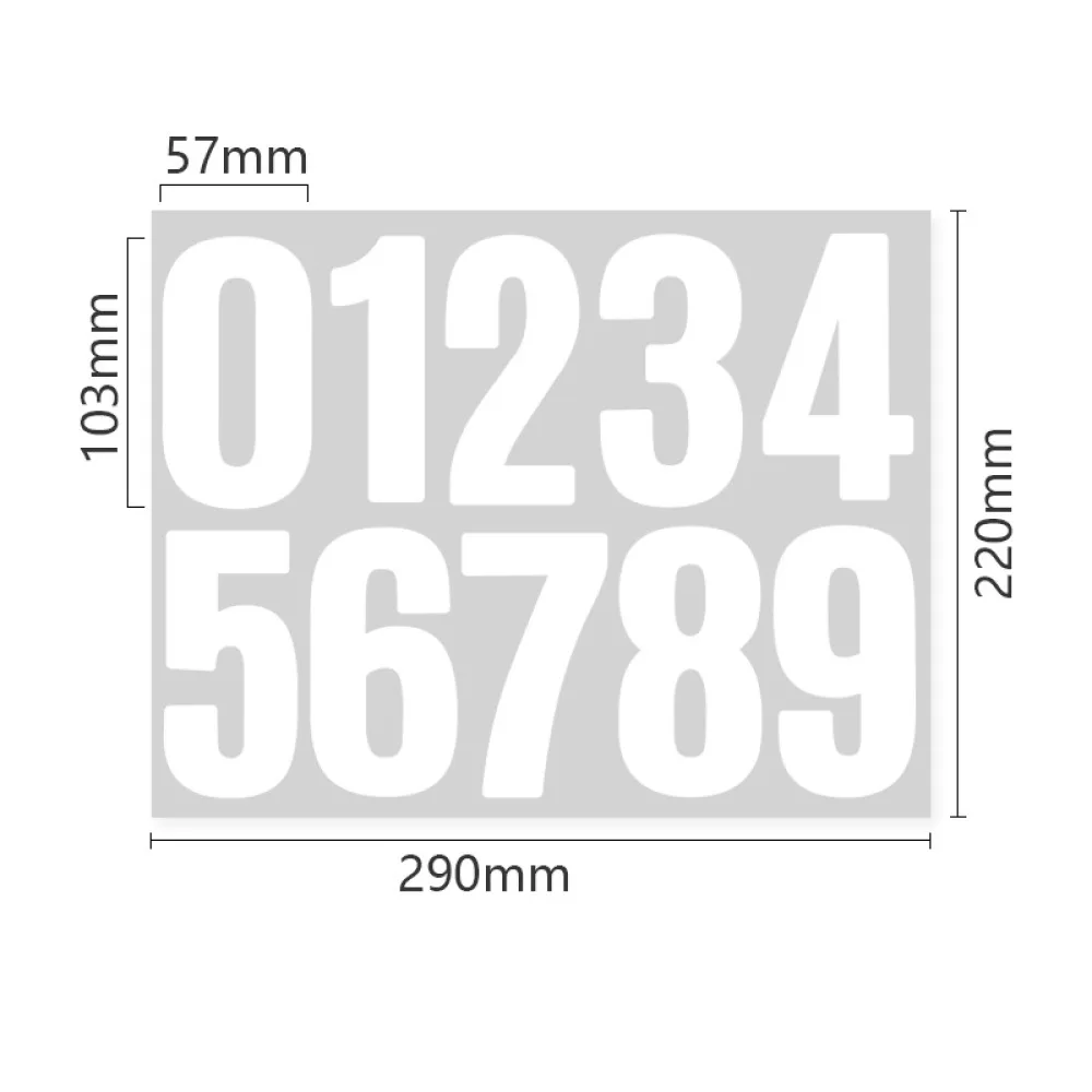 4 Inch Vinyl Number Decals Adhesive Stickers For Car Racing Mailbox Address Decoration DIY Craft Signs Black Labels