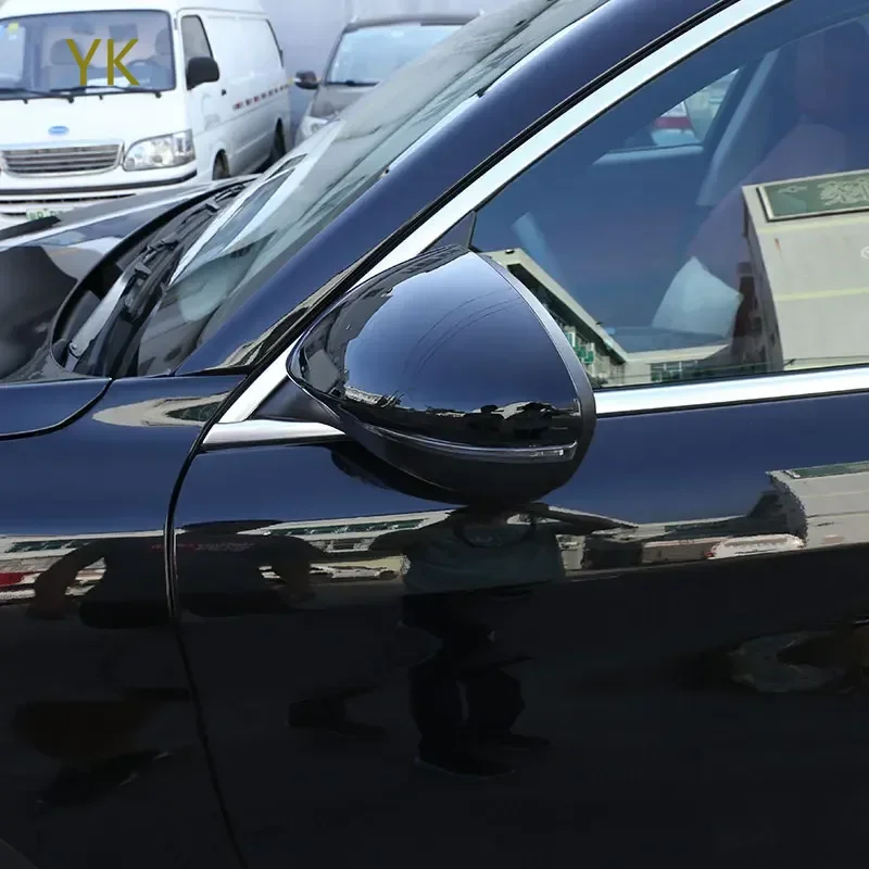 

For Alfa Romeo Stelvio 2017-2024 ABS Carbon Fiber Car Outside Rearview Mirror Decorative Cover Trim Stickers Car Accessories