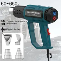 220V EU PLUG Industrial Heat Gun Hair Dryer Construction 2000W Electric Hot Air Gun Air Dryer for Soldering Thermal Blower