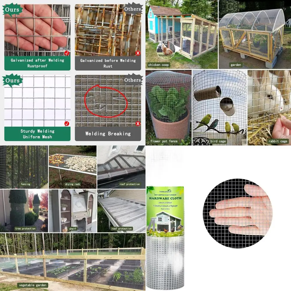 

Полудюймовый валик из оцинкованной проволочной сетки 24x100 футов с 19 камерами для ограждения и корпусов для животных