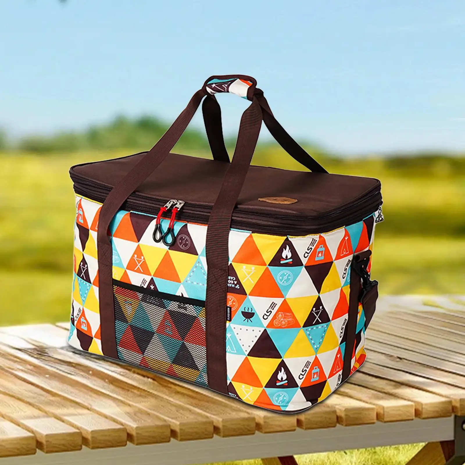 

Camping Storage Bag Duffle Bag Portable Heavy Duty Side Mesh Pocket Camping Organizer Carry Bag for Outdoor Activities Travel
