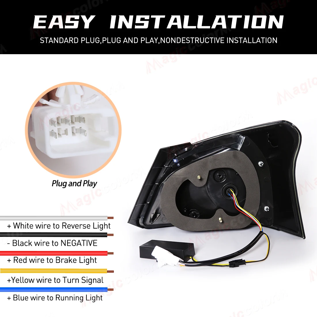 4 وظائف مصباح ليد خلفي لتويوتا فيوس 2008 2009 2010 2011 2012 2013 الفرامل بدوره مصباح إشارة القيادة عكس المصابيح الخلفية