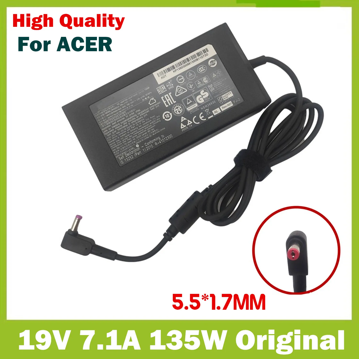 

Original 19V 7.1A 135W Laptop AC Adapter Charger For ACER Aspire V17 Nitro 5 np515-52 pa-1131-16 ADP-135KB VX5 VN7-792G-59CL