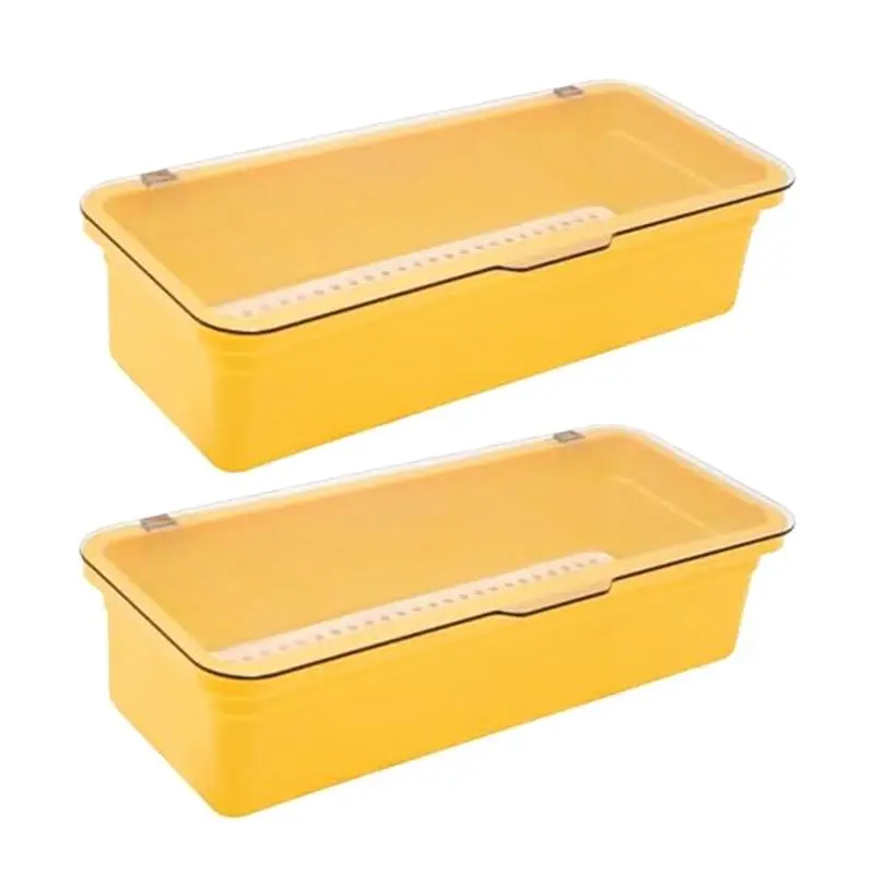 

Поднос для столовых приборов AB42 с крышкой, пластиковый органайзер для хранения столовых приборов с крышкой, контейнер для хранения приборов в ящике