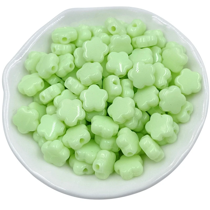10mm 100pcs Macaron Color Creamy Flower Beads For Jewelry Making DIY Bracelet  Necklace Handmade Materials Fashion  Accessories