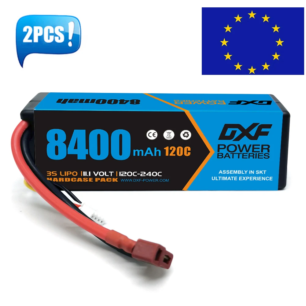 (EU)DXF Lipo 3S 11.1V Battery 8400mAh 120C Graphene Racing Series HardCase For RC Car Truck Evader BX Truggy 1/8 Buggy Boat