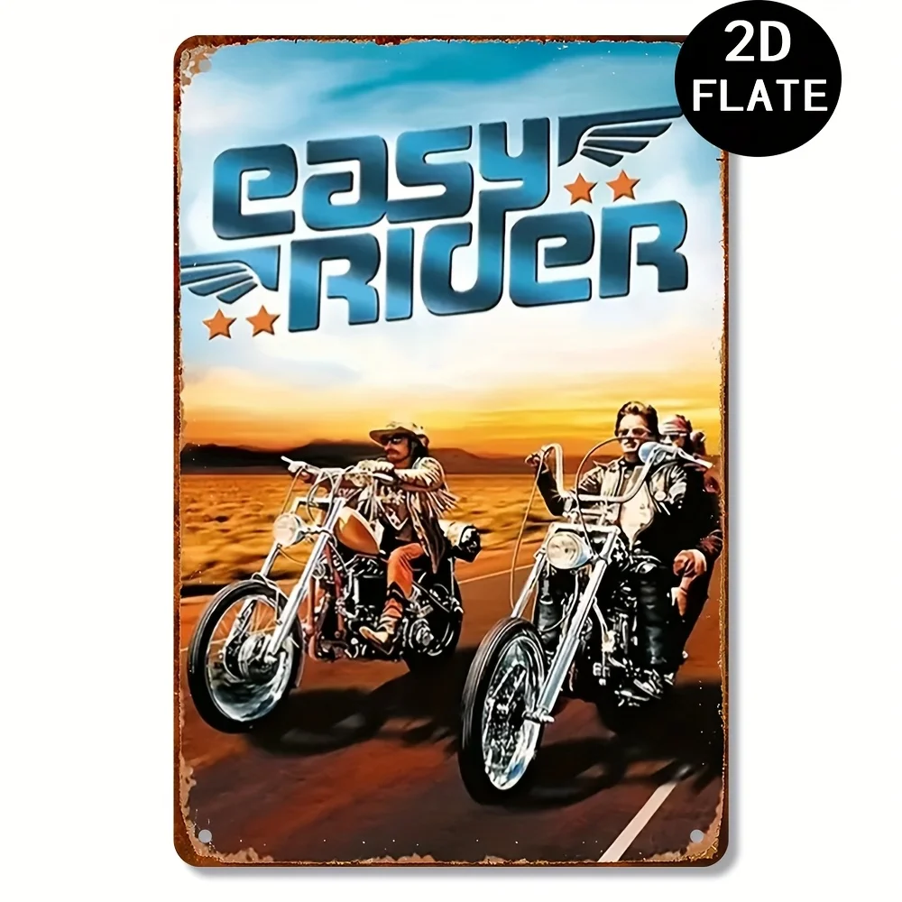 Easy Rider Davidson Retro Metal Sign - , Vintage Motorcycle Wall Decor for Man Cave, Diner, Office Teacher'S Day, Mother'S Fathe