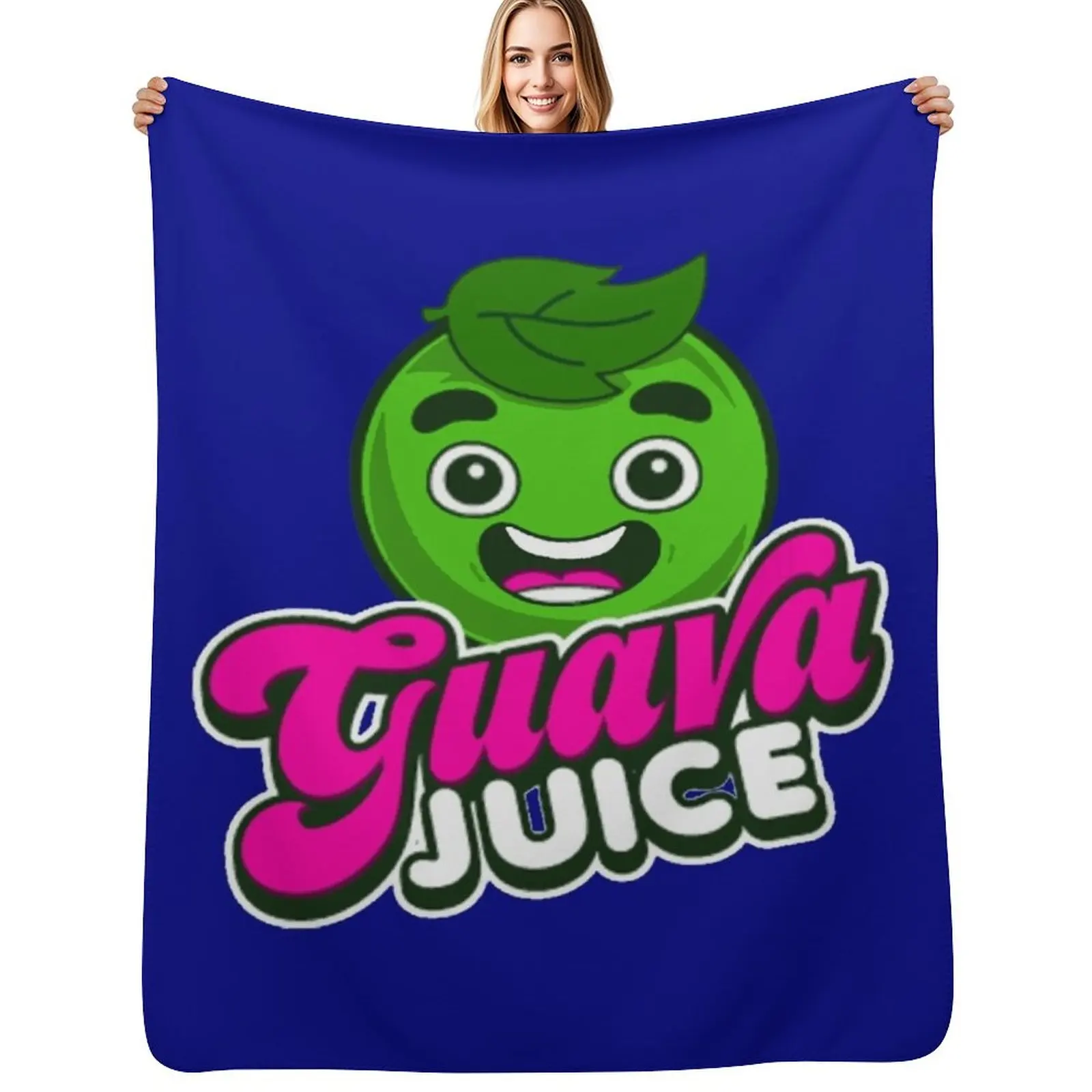 

Kids Guava Juice Logo Throw Blanket Multi Use Warm Blanket for Living Room Bedroom
