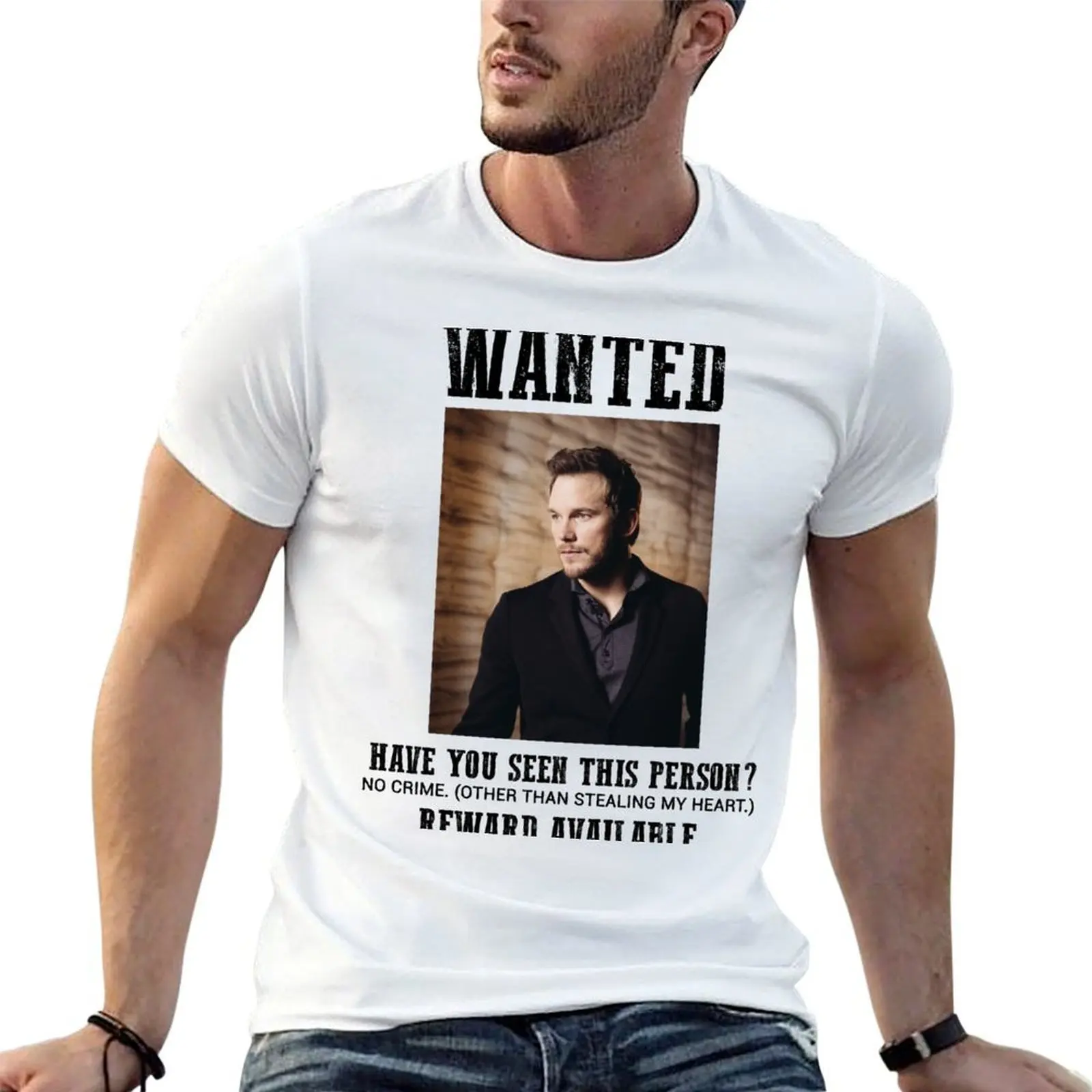 

wanted: chris pratt T-Shirt funny t shirts dark humor cotton t shirts man 100% t shirt man designer T-shirt
