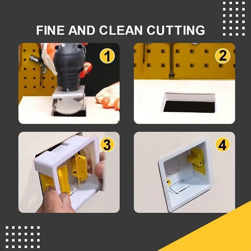 Multitool pisau gergaji lubang persegi persegi pemotong Slot persegi panjang kotak dinding pekerjaan kayu pelat PVC plastik Drywall alat DIY