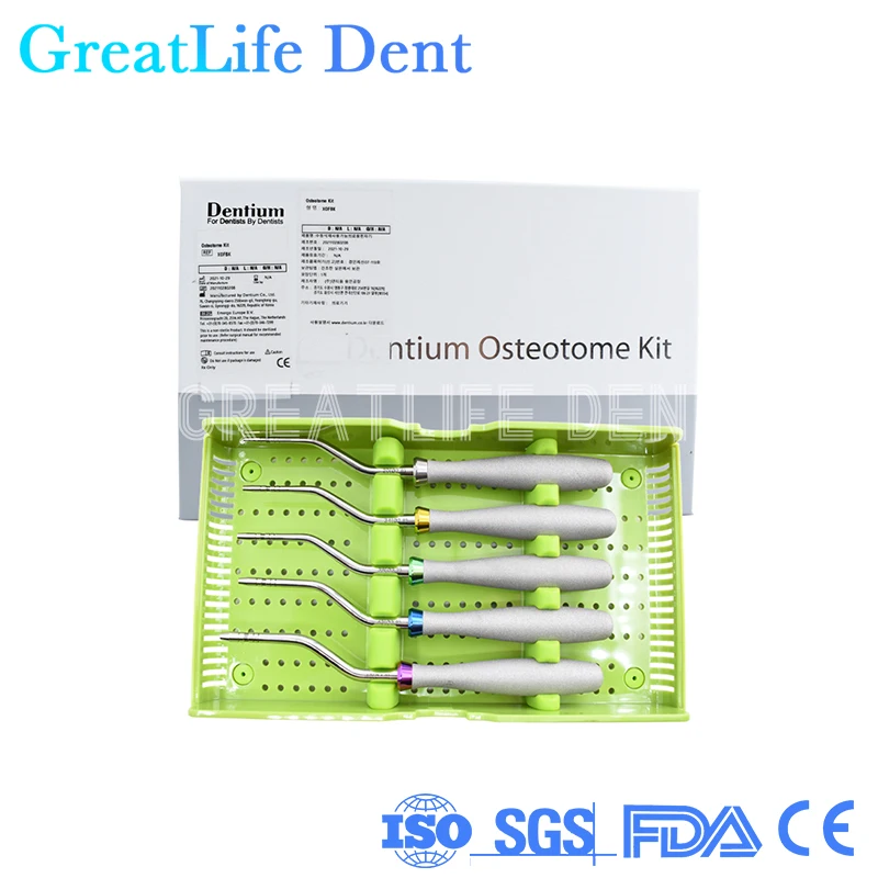 

GreatLife Dent Dentium Osteotome Kit Dental Surgical Tool Implant Concave Removal Kit Osteotome Kit Dentium