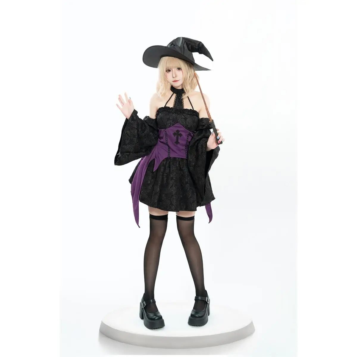 

Adult Witch COS Costume Purple Strap Top Party Performance Outfit Women's Traditional Costume Stage Performance Clothing