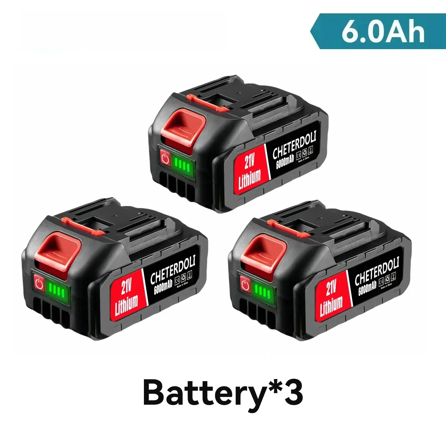 21V Voor Makita 6000mAh Oplaadbare 18650 Lithium Batterij 18v Elektrisch Gereedschap Draadloze Sleutel Zaag Boor Grinder Schroevendraaier