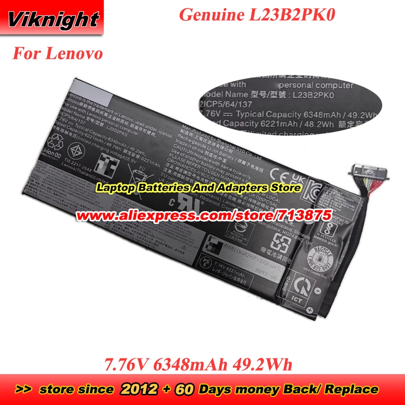

Genuine L23B2PK0 7.76V 6348mAh 49.2Wh Battery for Lenovo LEGION Go8APU1 AMD Handheld game console