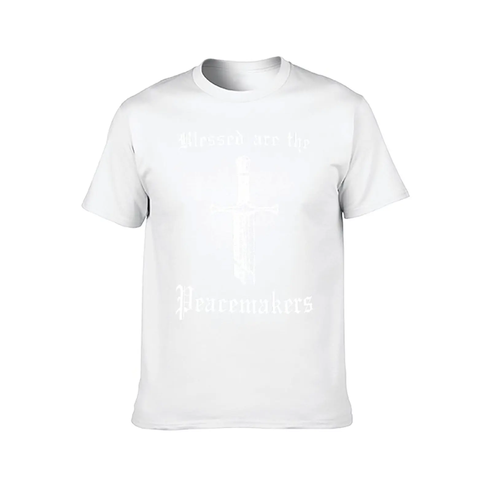Blessed are the Peacemakers Broken Sword Gothic T-Shirt man t shirt heavy cotton t shirts for man graphic tees T-Shirt