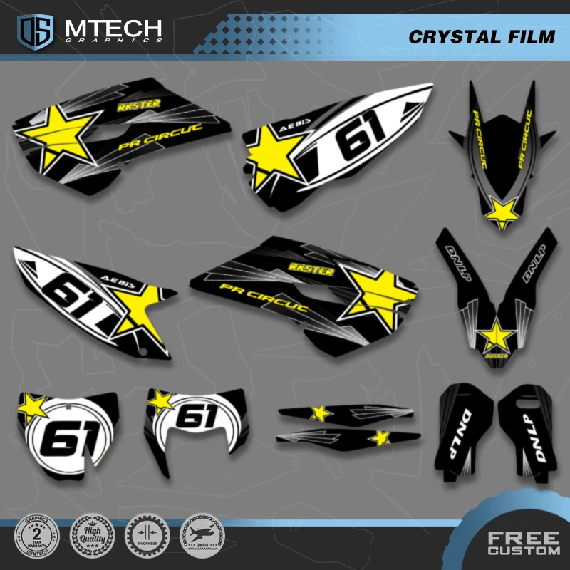 

DSMTECH Custom Team Motorcycle Graphics Decal Stickers Kit for Husqvarna TC FC 2014 2015 TE FE 2014 2015 2016 150 250 300 450