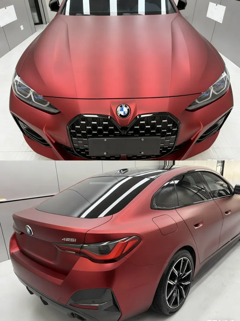 PET Ghost Chrome Romance Rot Vinyl-Folienrolle Selbstklebende Aufkleber Motorrad Auto Wrapping Folie – Detail 2
