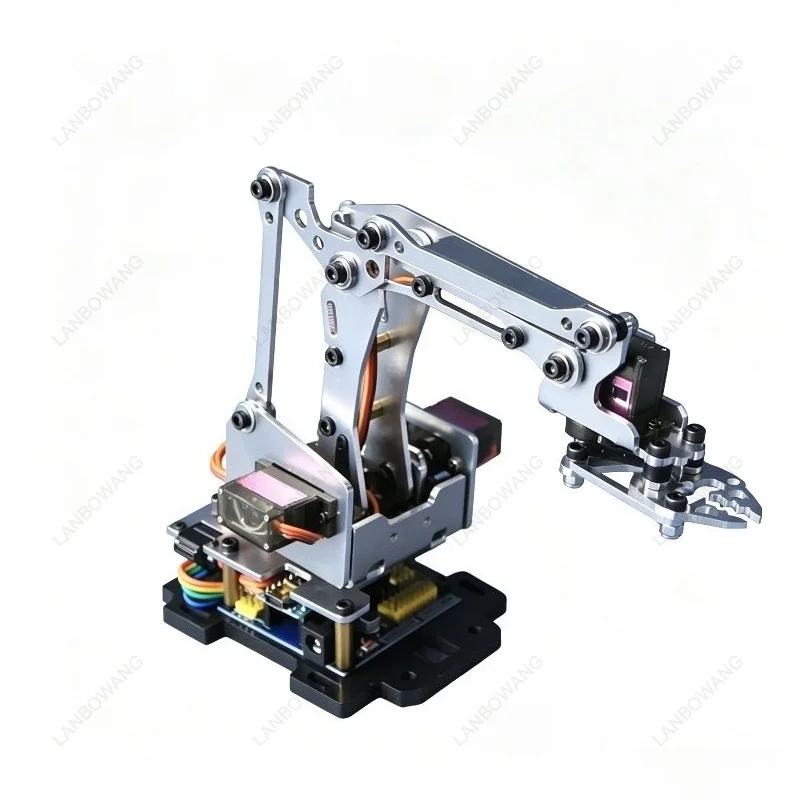 4 Servo Metal Mechanical Arm 24F, Aluminum Alloy Clamp Bracket DIY Robot Arm Kit