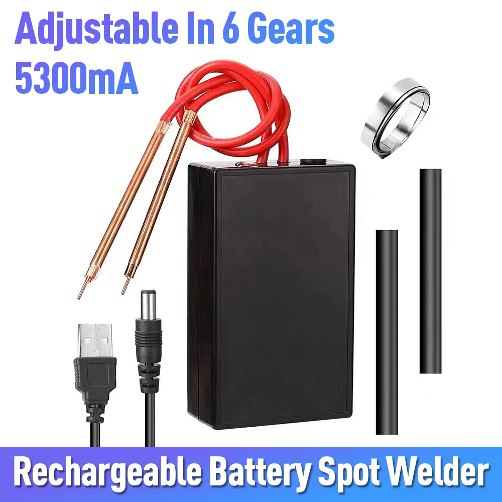 Spot Welder Rechargeable Portable 6 Gears Adjustable Mini Spot Welding Machine Charging Portable Spot Welder for 18650 Battery