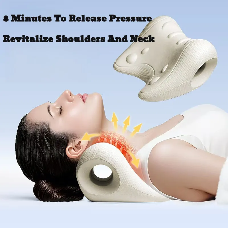 

Cervical Massage Pillow with U-Shaped Contour Acupressure Neck Support for Shoulder&Trapezius Relief Soft EVA Material
