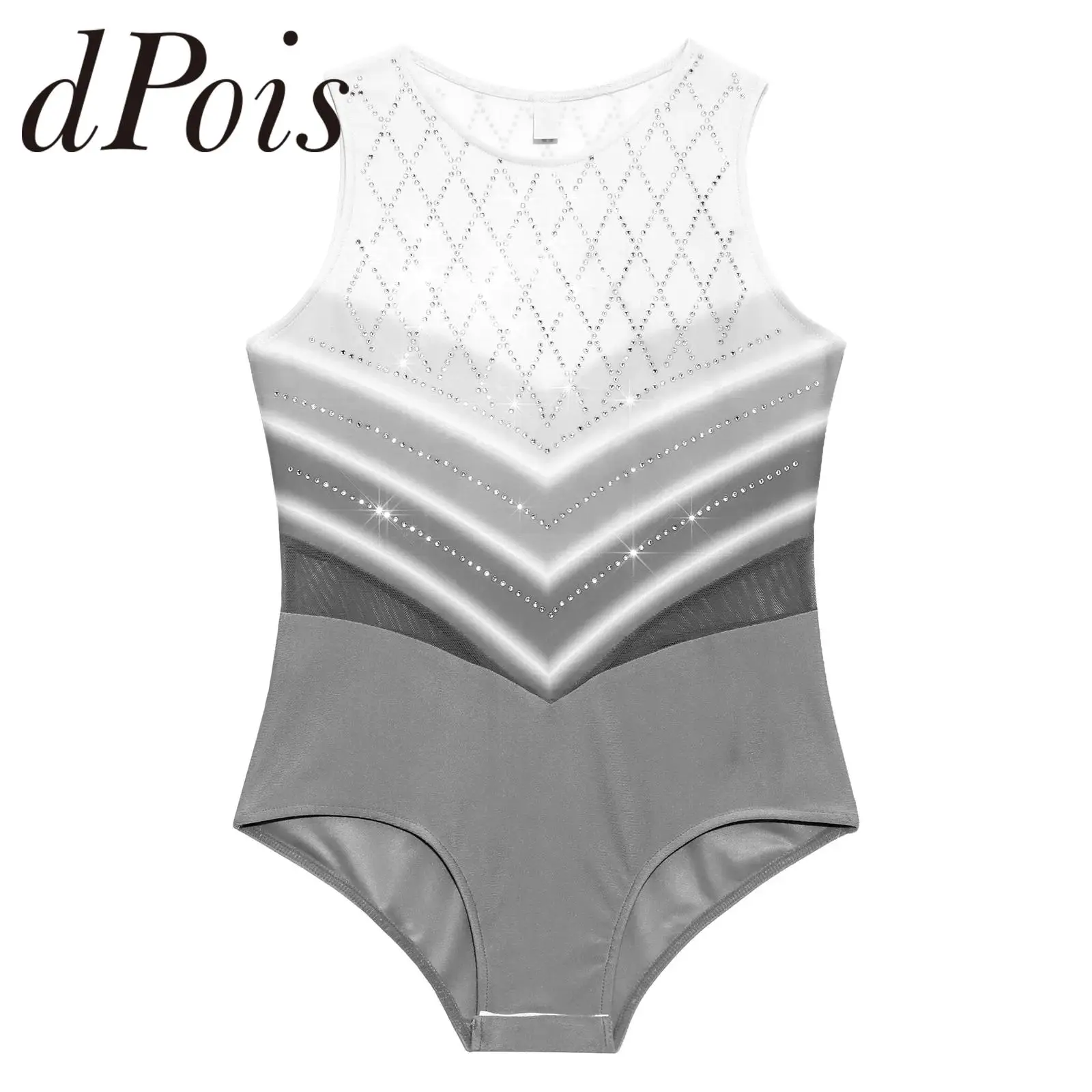 

Детские градиентные гимнастические купальники для девочек, комбинезоны для художественной гимнастики, балетные танцевальные костюмы, боди без рукавов