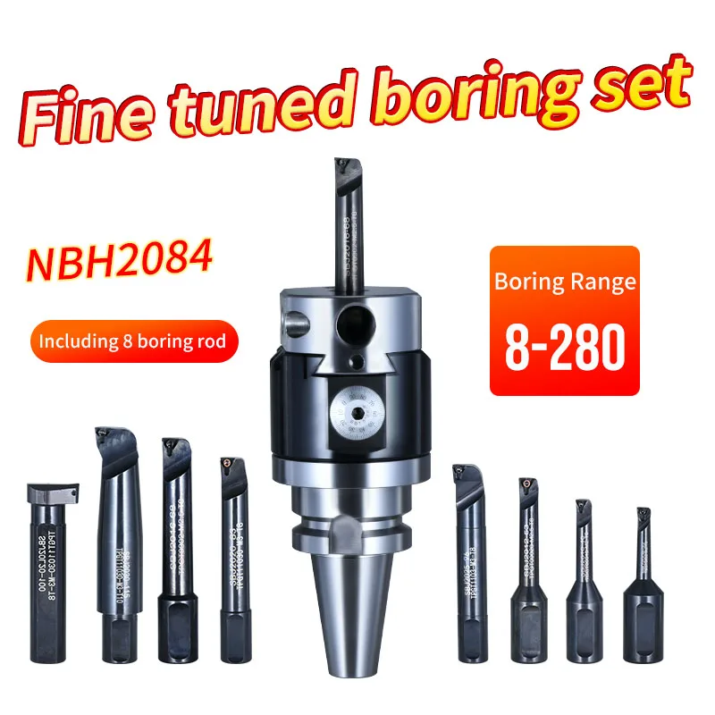 NBH2084 Boring Tools High Precision Fine Boring Cutter Set BT40 Boring Range 8mm-280mm CNC Milling Machine Boring Tools