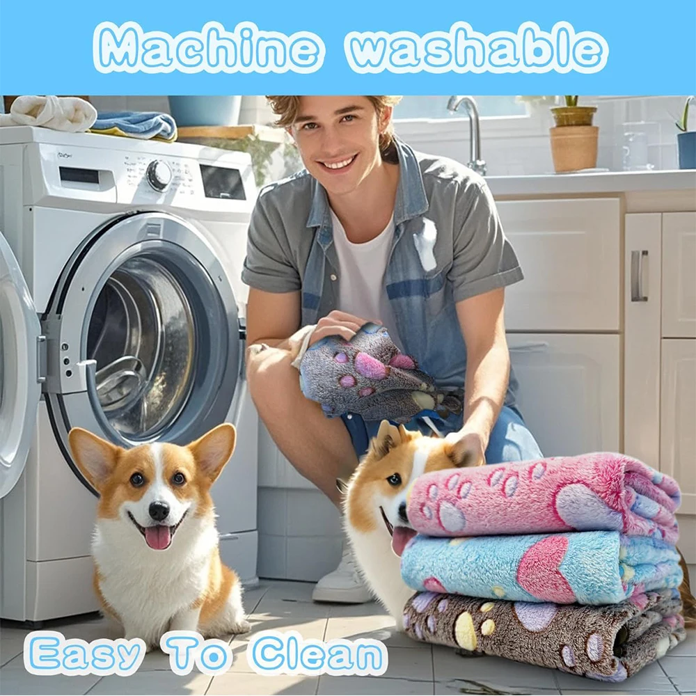 قطعة واحدة من بطانية الحيوانات الأليفة المريحة مع تصميم مطبوع بمخالب، وسادة نوم من الصوف الناعم لسرير الكلاب - للكلاب والقطط - مثالية لـ Snuggl #6