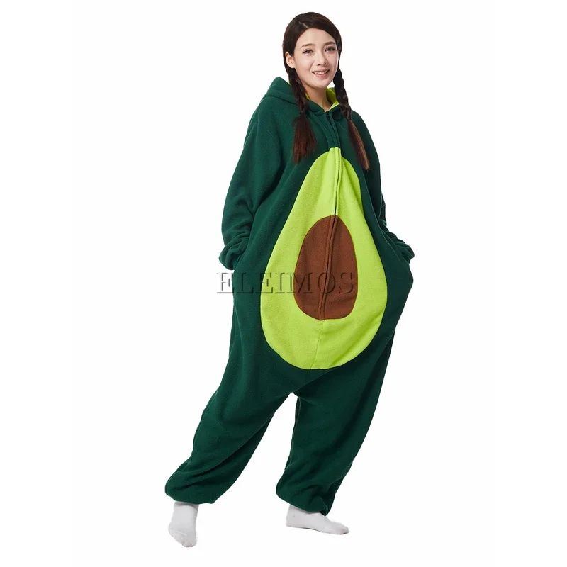 ELEIMOS Halloween Tutina Avocado Per Le Donne Degli Uomini Animale Adulto Kigurumis Pigiama Del Fumetto Pigiama Homewear Costume Cosplay