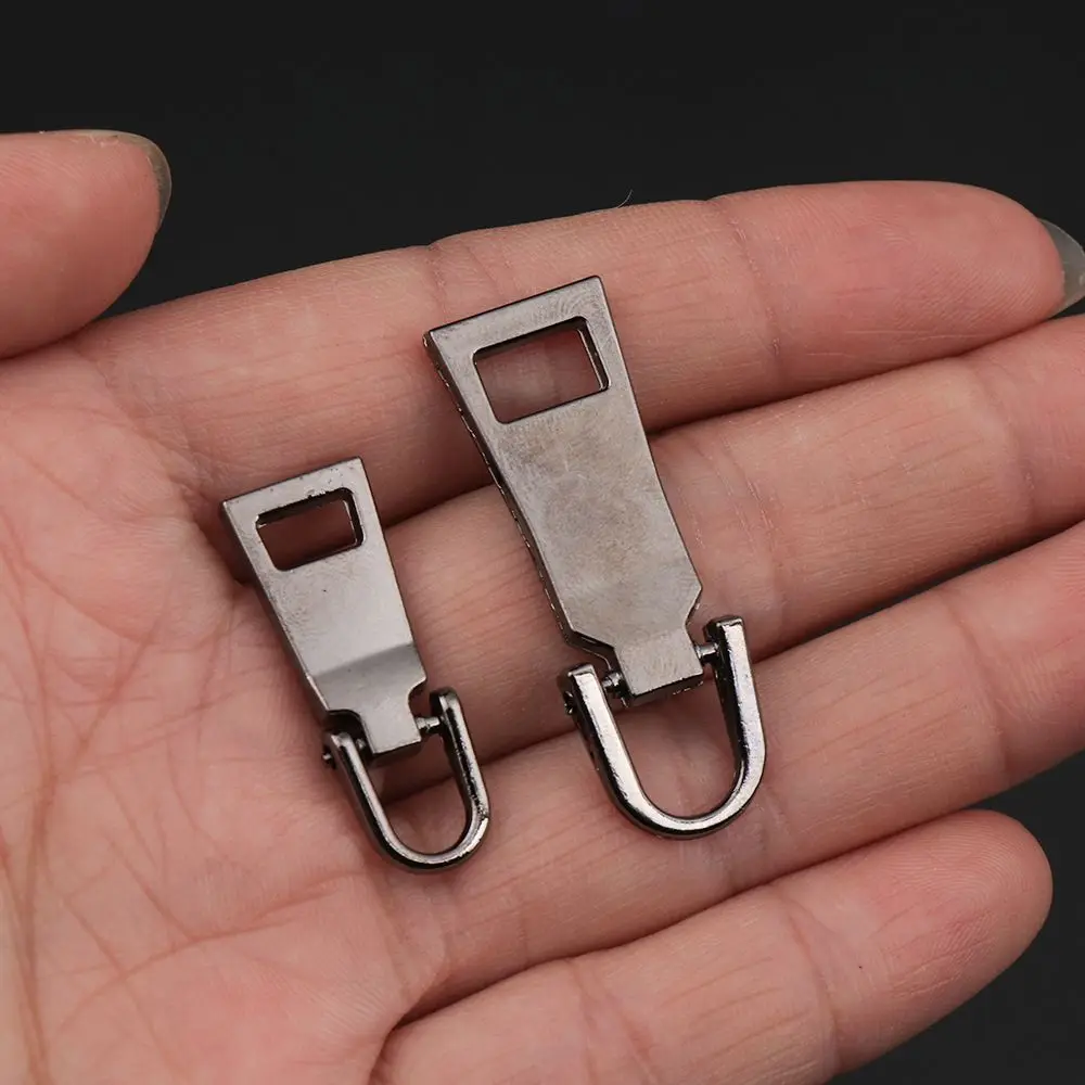 5 Stuks Afneembare Metalen Rits Hoofd Rits Pull Rits Reparatie Kit Vervanging Voor Tas Koffer Kleding Metalen Zip Naaiset