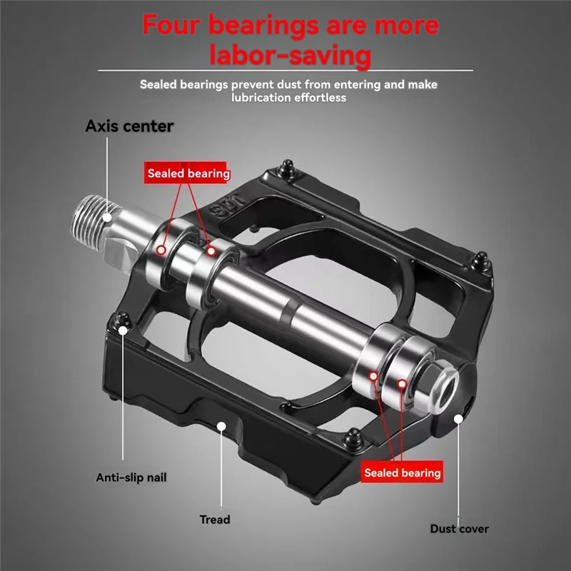 B48B- دواسات دراجة الطريق الجبلية 4 دواسات ملحقات الدراجة الجبلية #2