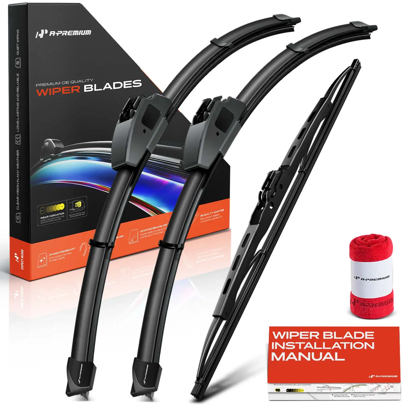 A-Premium 3Pcs 20'' & 21'' & 16'' Windshield Wiper Blades for Chrysler PT Cruiser 2001-2010
