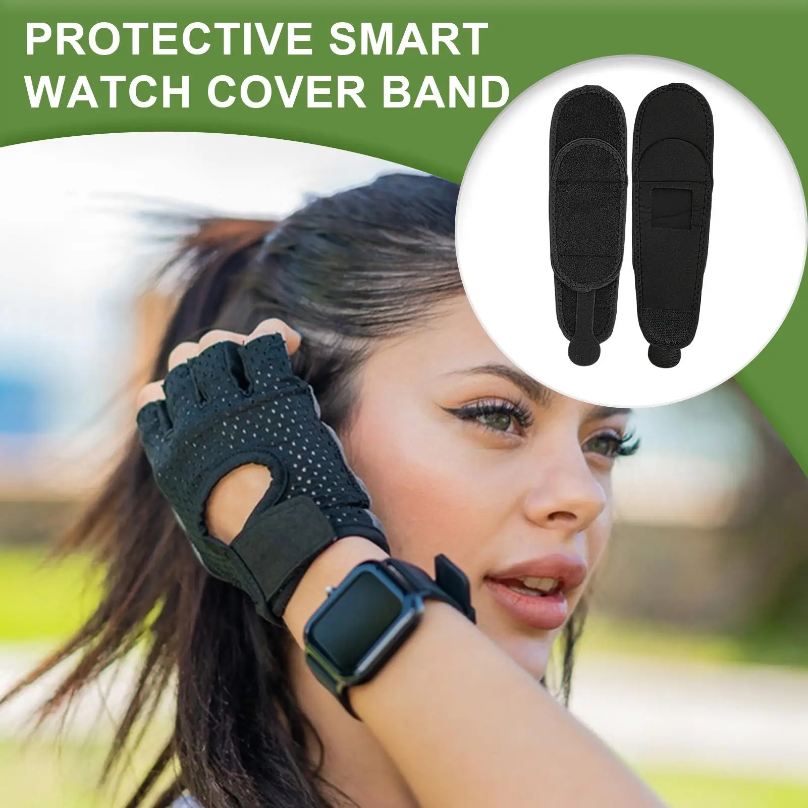 Watch Strap Protector Smart Watch Cover Protector Sweat Proof Weatherproof Shock Absorption Armband Wrap For Teens Running High - view 3