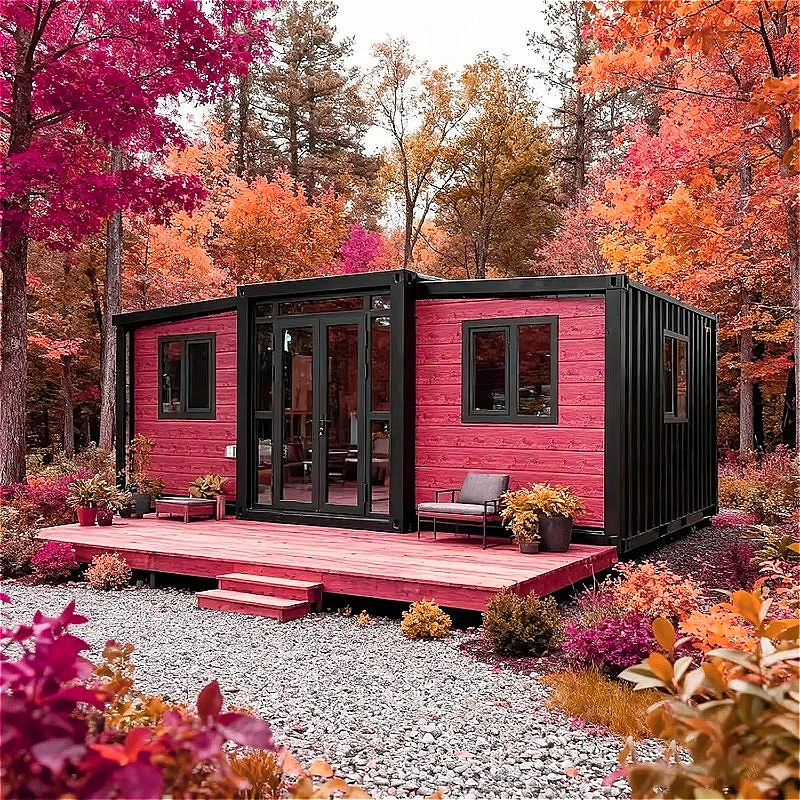 Wholesale Container House Folding Prefab Folding House Luxury 40ft 20ft Movable Foldable Expandable Home Prefab Container House