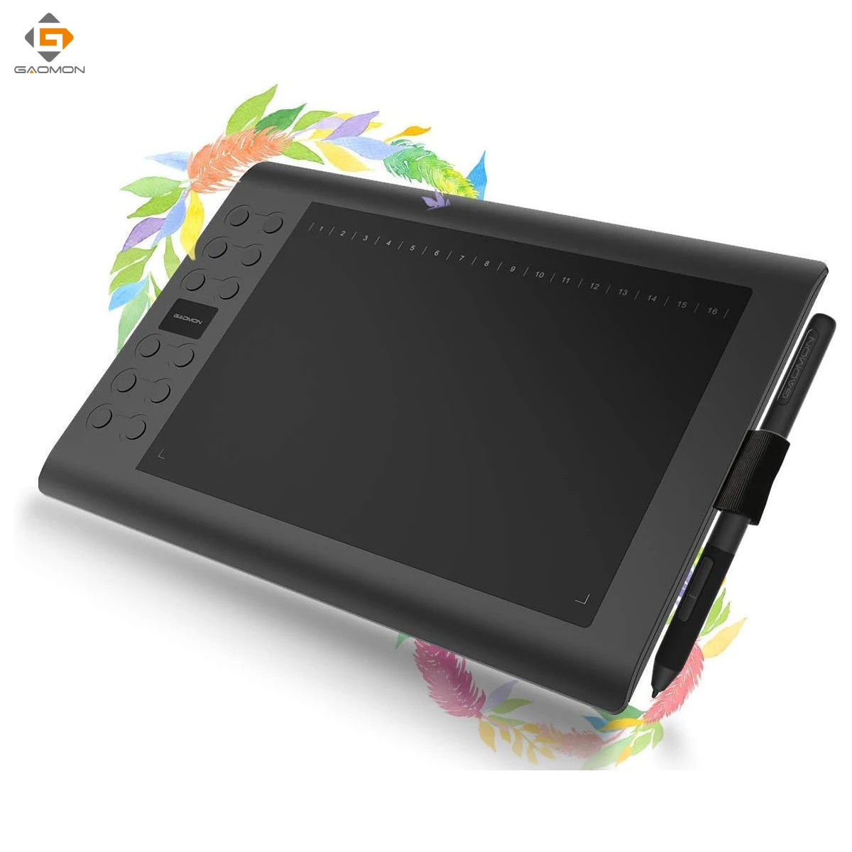 Gaomon Graphics Tablet M106K Pro 10*6.25 Inch Drawing Tablet 8192 Levels Battey-Free Stylus 28 Press Keys, Support Android Phone