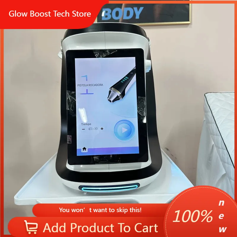 

NYWater Hydra Dermabrasion Machine Oxygen Ice Blue Smart Jet Aqua Peeling Small Bubble Microcurrents for Facial Cleansing Device