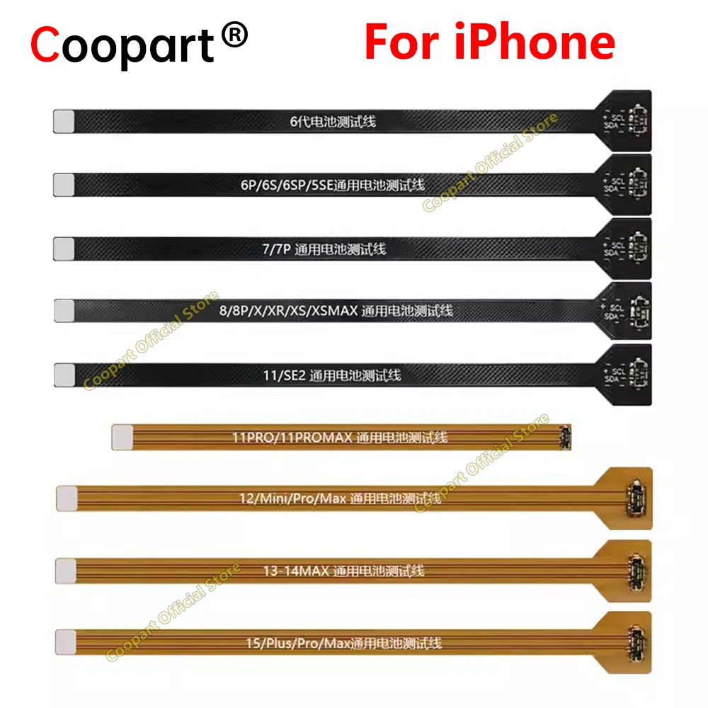 1pcs Battery Extend Test Flex Cable for iPhone 6 6S 15 14 13 12 11 7 8 Plus X XS Max SE2020 12mini Extension Tester Parts