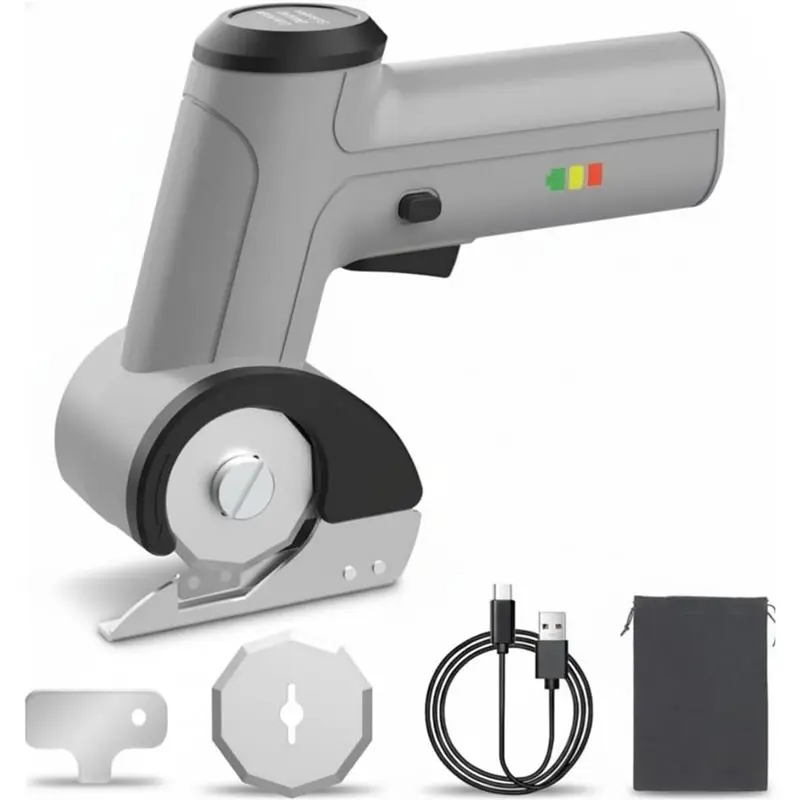 

ABFU-Max Cut 1/4 "4 В Аккумуляторные электрические ножницы для картонной коробки/тонкого ковра/пластика, включает футляр для хранения и USB-кабель