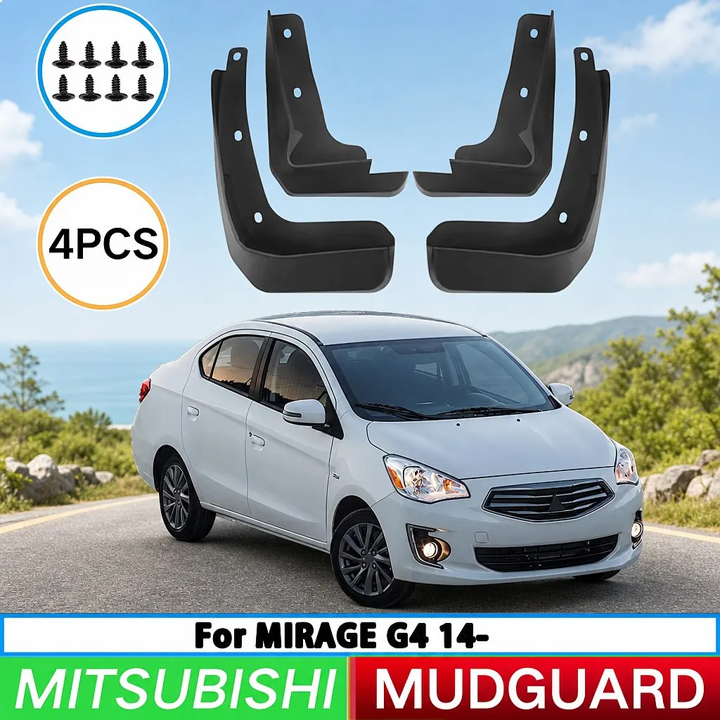 

For Mitsubishi Mirage G4 2014-2024 Mud Flaps Splash Guards Front Rear Wheel Fender 4Pcs