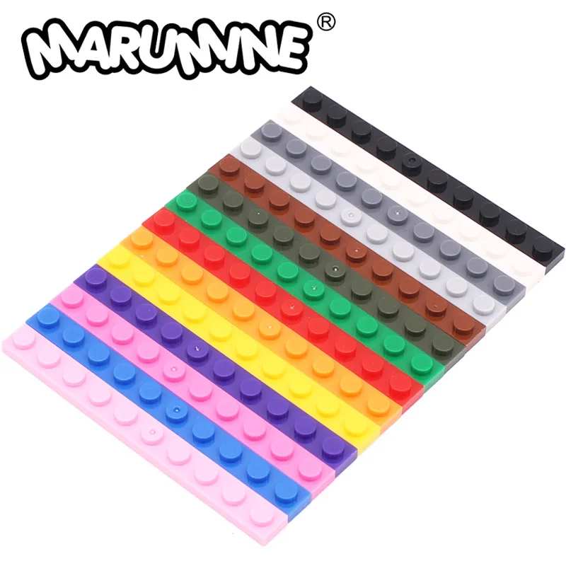 Marumine Plastic Model Making Accessories 4477 Plate 1x10 MOC Building Bricks Parts Assemble Construction Blocks Children Toys