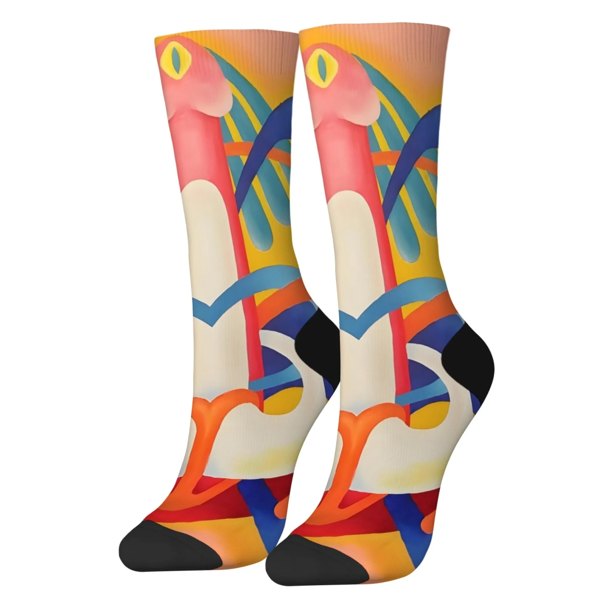 Abstract Art Penis Socks Harajuku Style Novelty Funny Happy Men's Socks Crazy Street Hip-Hop Trend Socks Party Festival Fun Gift