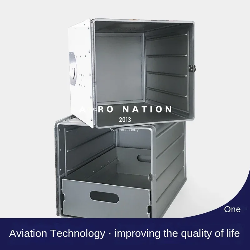 Aircraft Aluminum Storage Box Sturdy Airplane Container Corrosion-Resistant Drawer-Style Cabinet Rust-Proof Lockable Chest