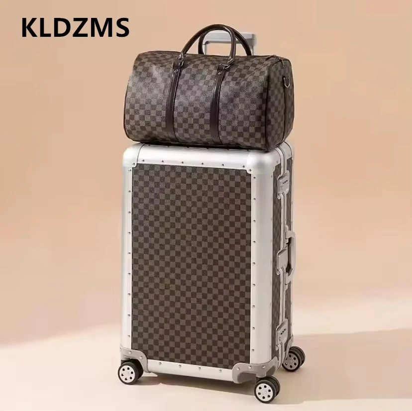 KLQDZMS Cabin Suitcase Full Aluminum Magnesium Alloy Boarding Box Large Capacity Trolley Case 20