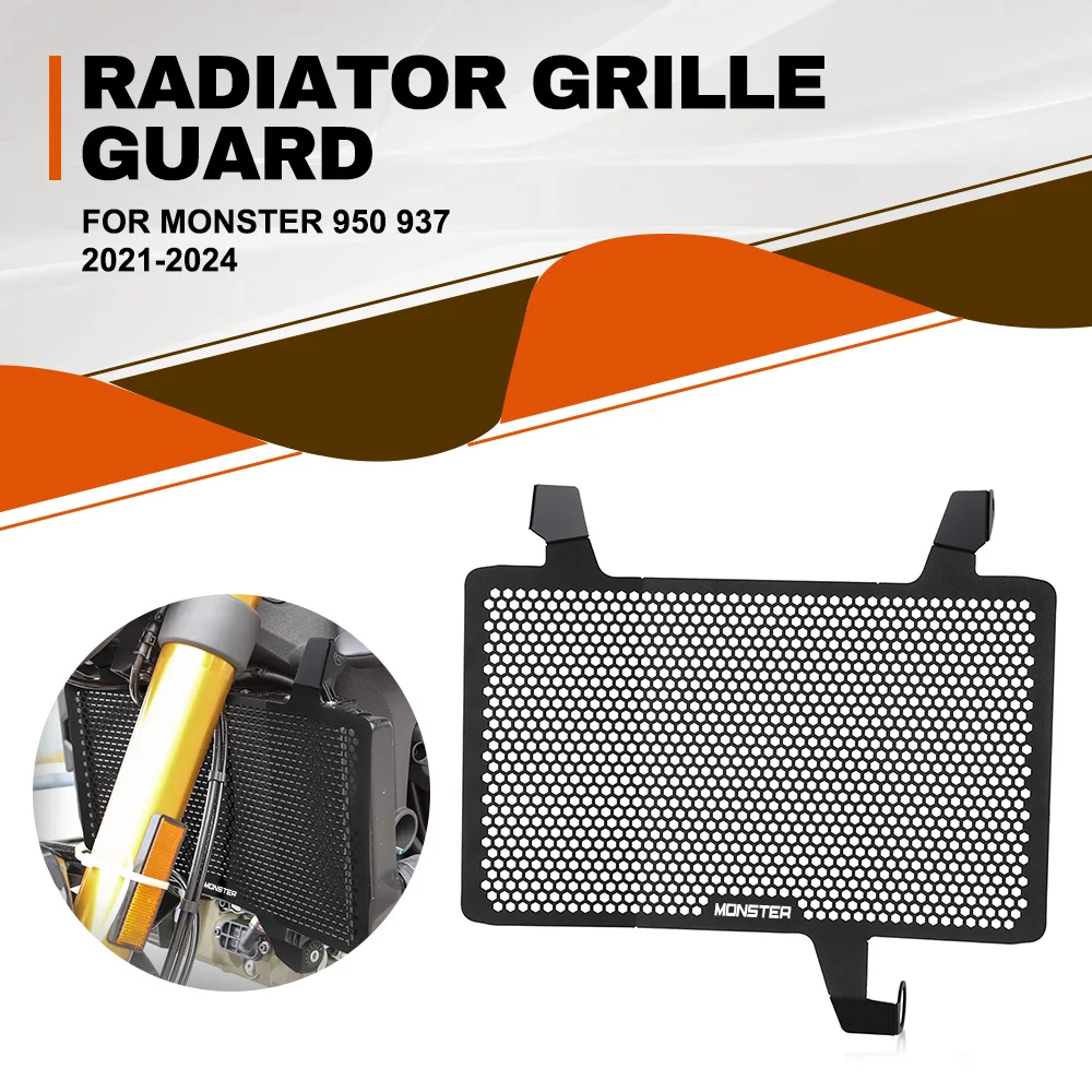 

Motorcycle Accessories Radiator Grill Guard Cover Protector For Ducati Monster 950 937 2021-2022-2023-2024 Monster937 Monster950