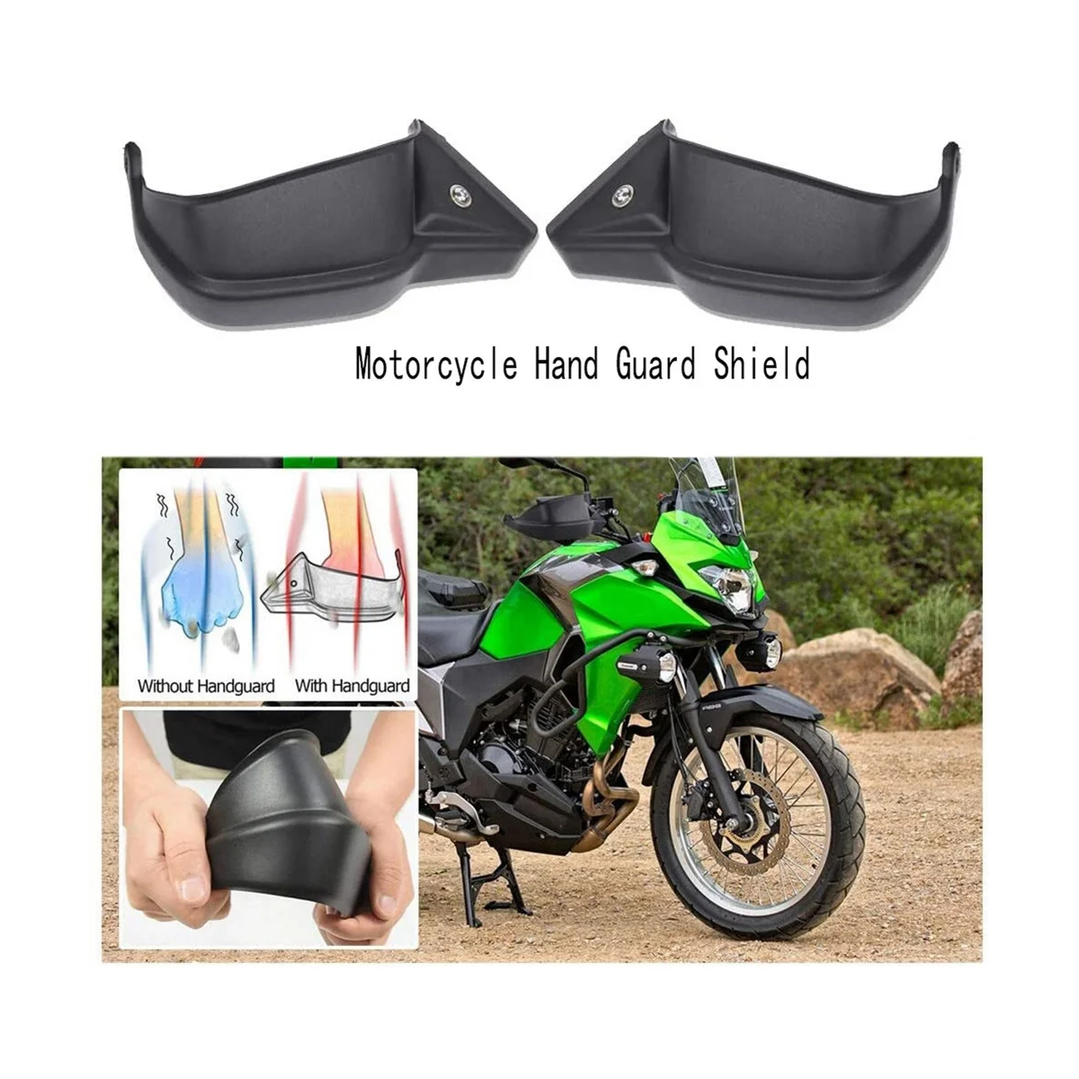 Motorcycle Hand Guard Protector Handlebar Handguard Shield for Kawasaki Versys X-300 X300 Versys-X 300 2017-2020